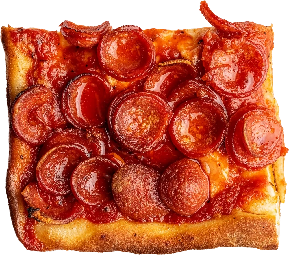 Spicy Spring pepperoni slice from Prince St. Pizza
